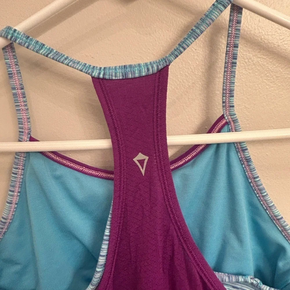 Purple girls size 12 Ivivva by Lululemon double Dutch razor tank